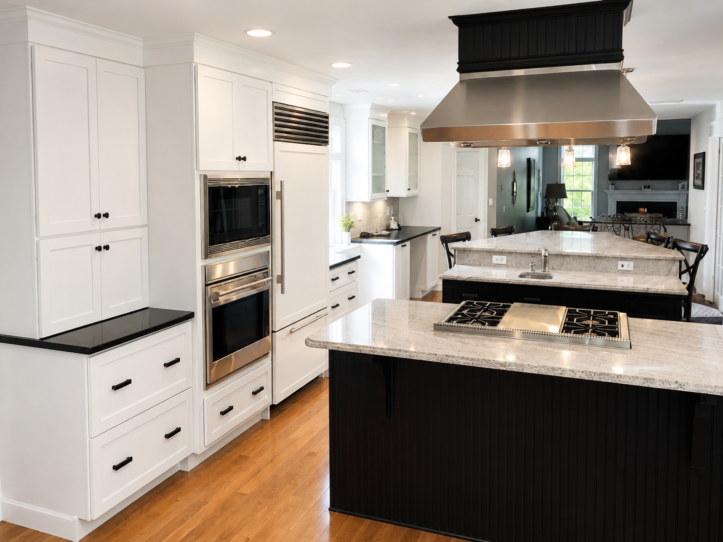 Cabinet refinishing in a Cape Cod kitchen by Compass Painting
