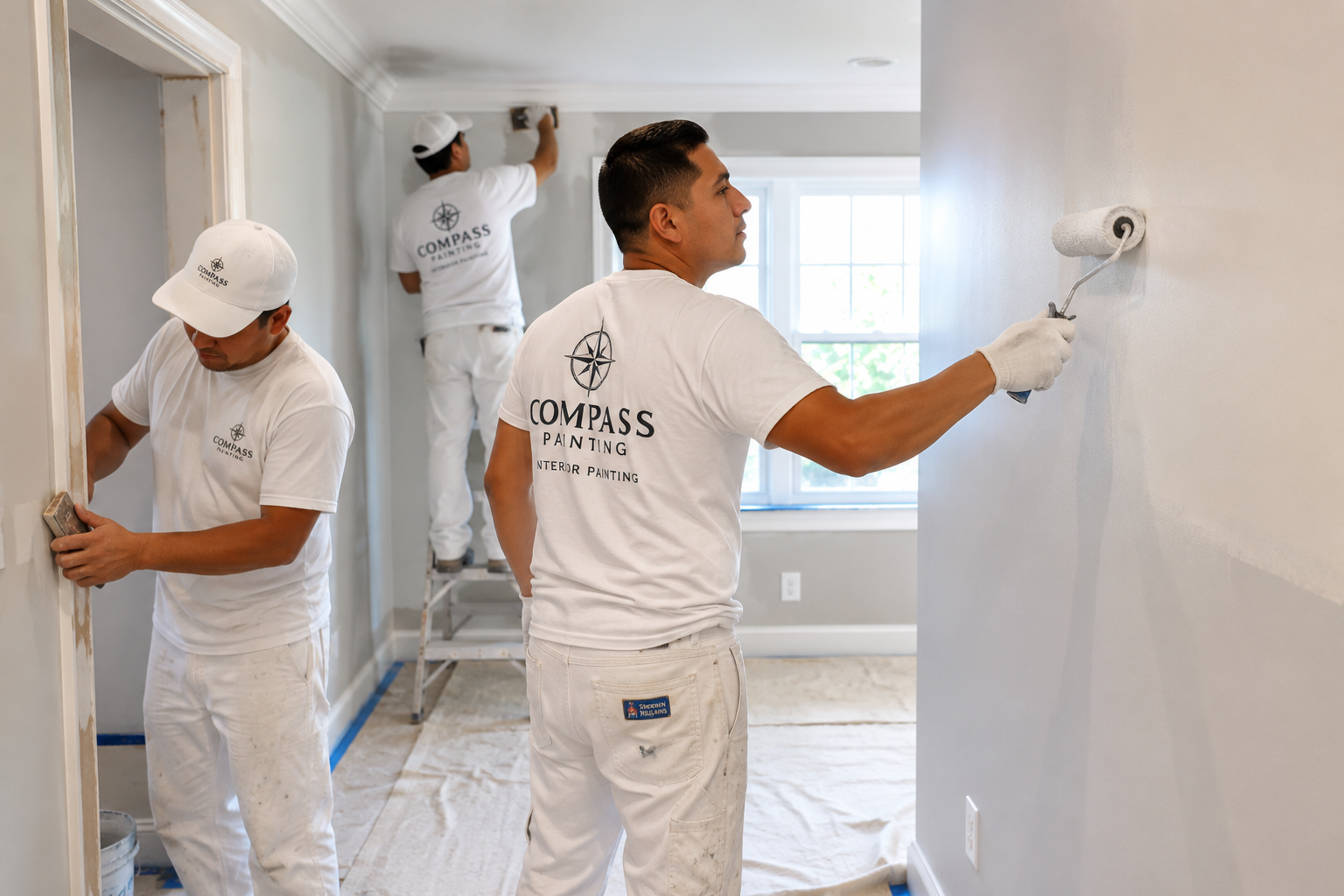 Interior house painting by Compass Painting in Hyannis Cape Cod