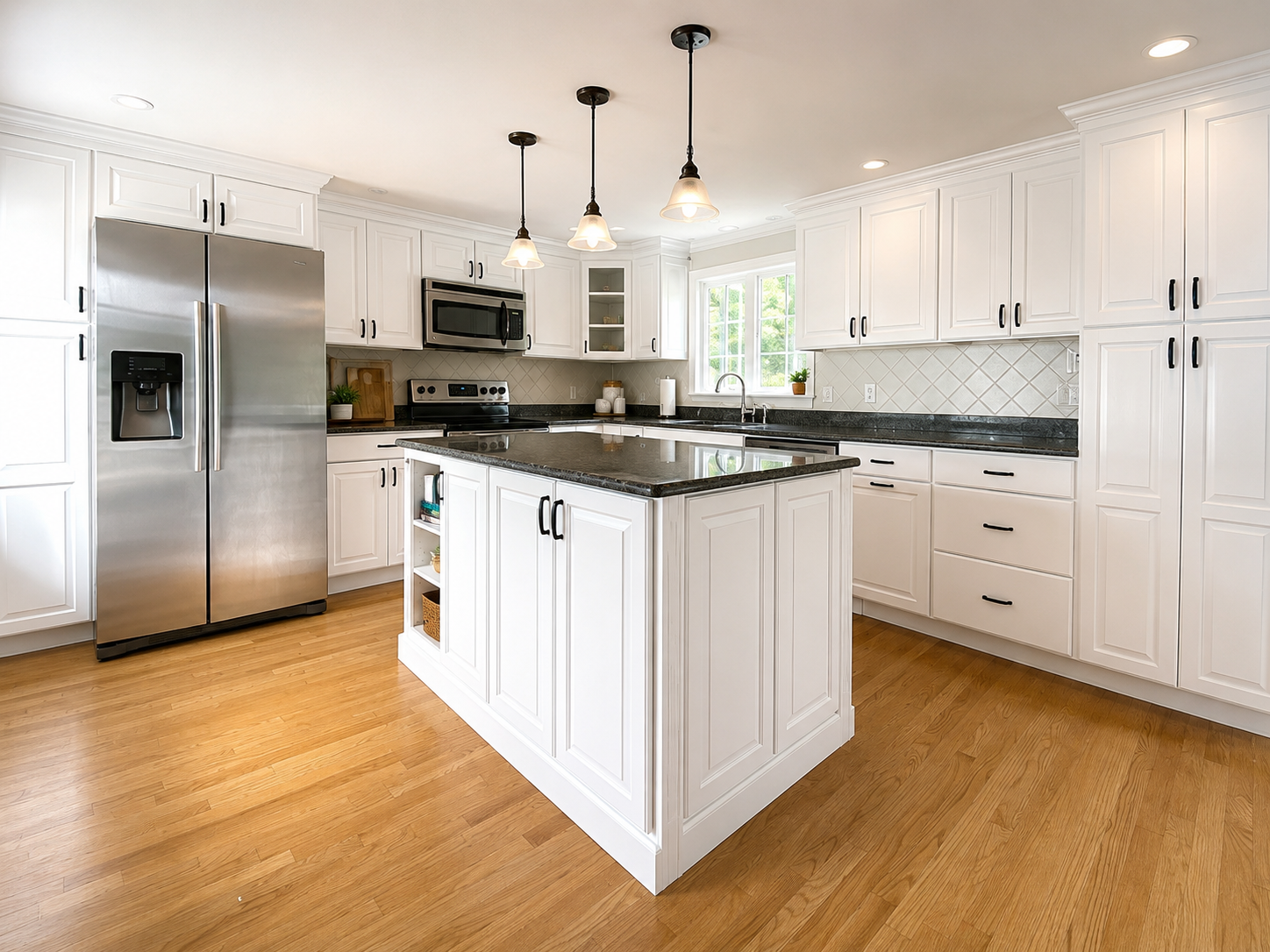 Kitchen cabinet painting and refinishing in Hyannis by Compass Painting